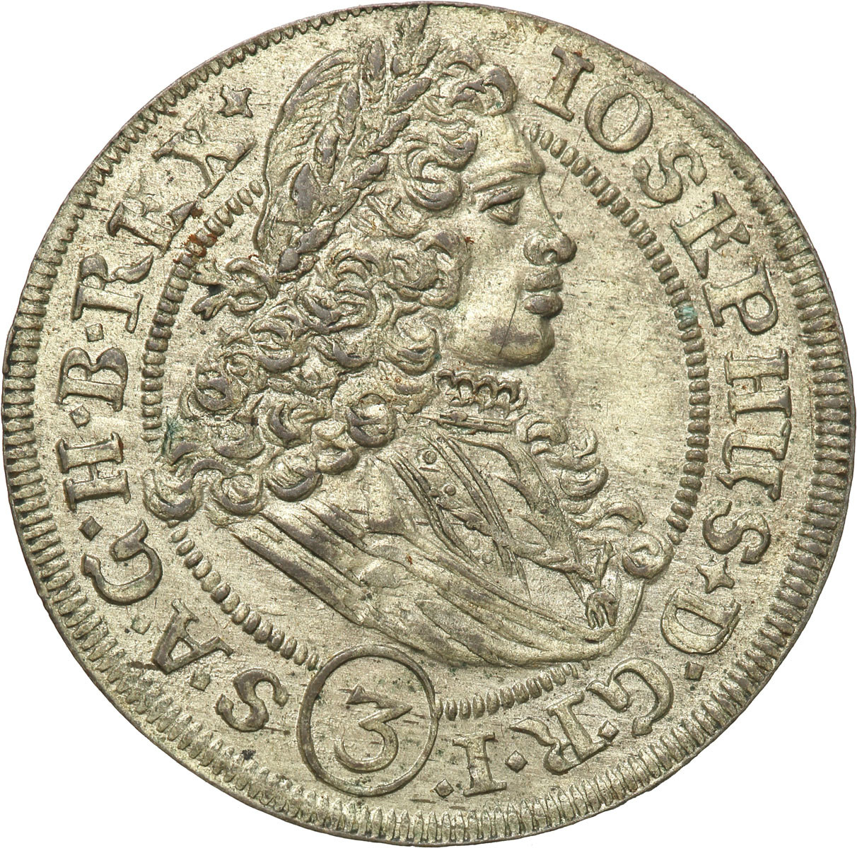 Śląsk, Józef I (1705-1711). 3 krajcary 1706 FN, Wrocław – PIĘKNE